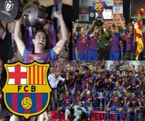 yapboz F.C Barcelona şampiyonu Copa del Rey: 2011-2012